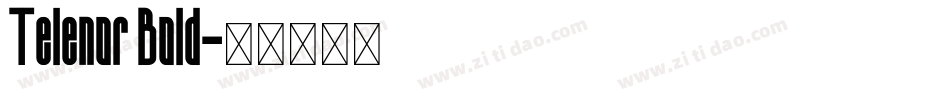 Telenor Bold字体转换